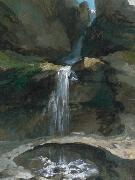 Caspar Wolf The Geltenbach Falls in the Lauenen Valley with an Ice Bridge Germany oil painting artist